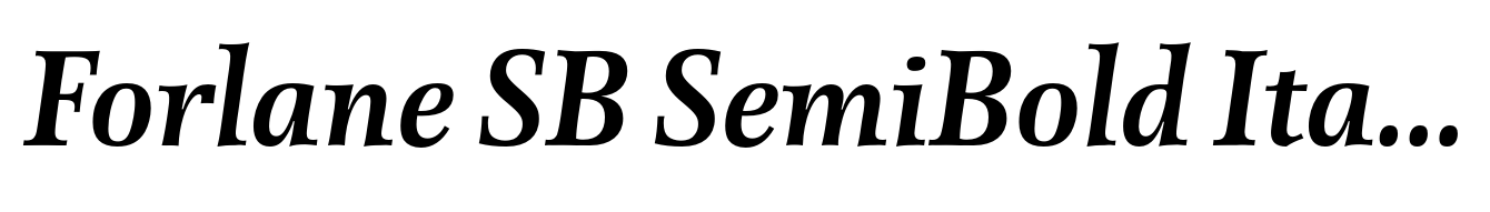 Forlane SB SemiBold Italic